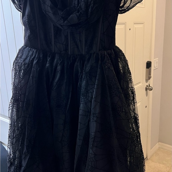 Witchwood Octavia Black Spiderweb NYE Party Dress - Picture 9 of 10